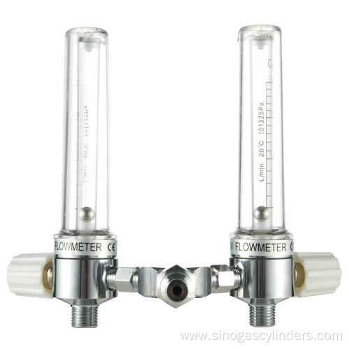 Double Tube Medical Oxygen Flowmeter BS Type